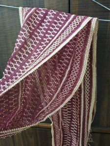 Maroon Embroidered Dupatta