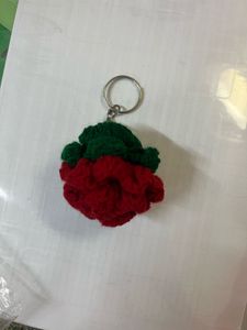 Red Crochet keychain