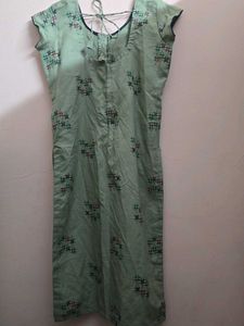 Green Printed Kurta