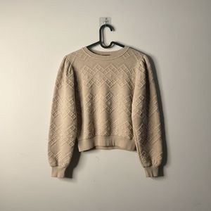 Textured Crew Neck Sweatshirt