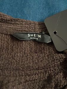 SHEIN Brown Cut-Out Sleeveless Top