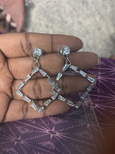 Geometric Crystal Drop Earrings