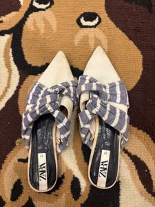 Stylish Zara Mules with Bow Detail