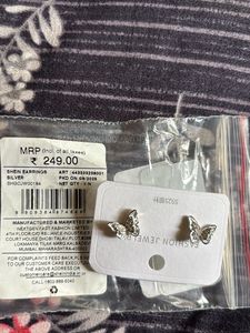 Sparkling Butterfly Stud Earrings