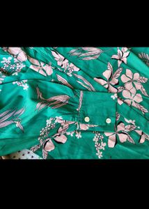 Green Floral Mini Dress