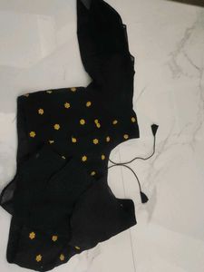 Elegant Black Floral Blouse
