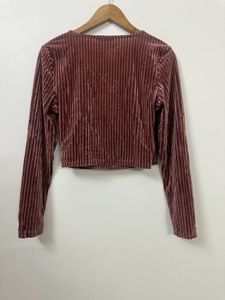 Velvet Wrap Crop Top