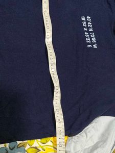 Navy Blue Hoodie In Coins Light Winter