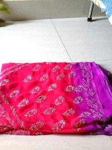 Beautiful Pink & Purple Saree