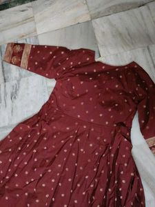 Combo of Maroon Gown with Golden Border