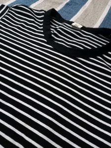 Classic Black &amp; White Striped T-Shirt