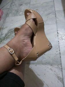Tan Wedge Sandals