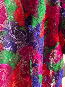 Colourful floral lace shirt💐🪻