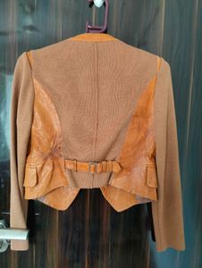 Knit Jacket with a burn mark
