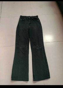 Ripped Charcoal Light Faded Denim
