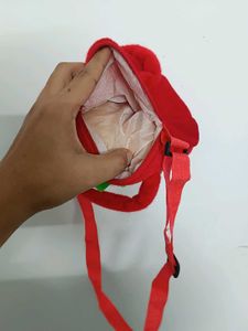 Cute Strawberry Face Plush Pouch