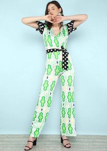 Stare Green Printed Jumpsuit