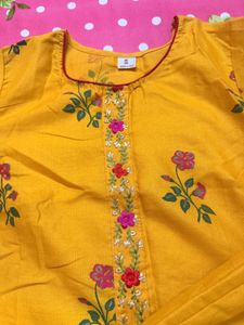 Yellow Floral Kurta Set