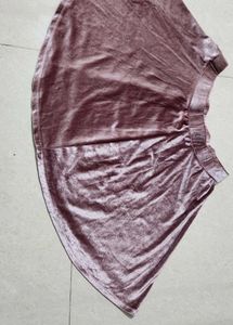 Dusty Rose Velvet Mini Skirt