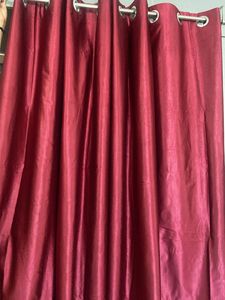 Wine Colour Curtain ( Set Of 2)
