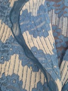 Blue Chevron Pattern Blouse