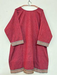 Maroon Embroidered Kurti 50" bust