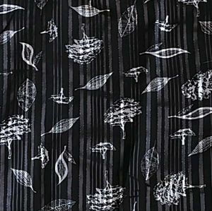 Chic Black &amp; White Leaf Print Dress Halter Neck 2