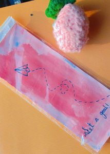 Handmade Bookmark with Paper Plane Design
