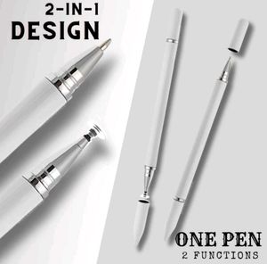 2 in 1 Stylus Pen(White) with Ballpoint 🖊️