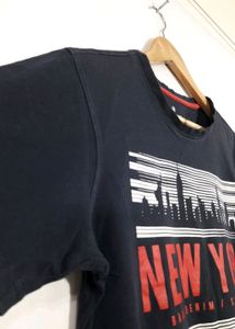 [BARE Brand Men Dark Navy Blue Printed T-Shirt] Chest 40 | Length 27 No flaws and its an amazing piece!