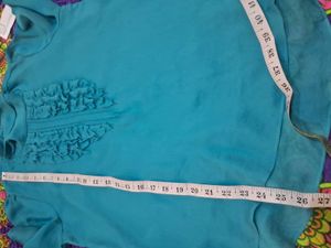 Teal Peter Pan Collar Blouse