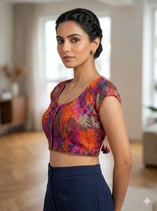 Vibrant Abstract Print Blouse