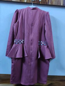 AAGURI BRAND -Peplum Dress with Sequins