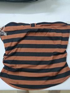 Striped Tie Crop Top