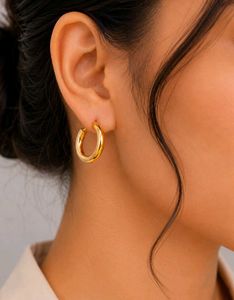 Gold Tone Hoop Earrings