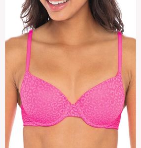 Pink Leopard Print Bra