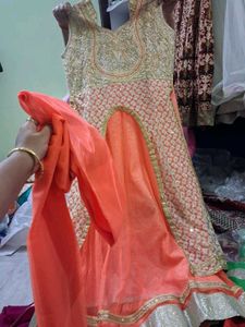 Elegant Peach gown L size