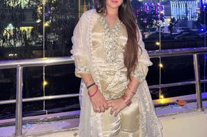 Elegant Cream Silk Kurta Set