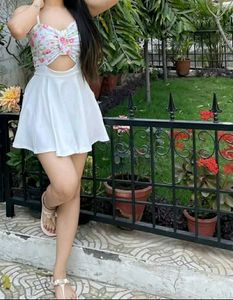 Ewa Young Floral Cutout Mini Dress