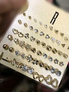 Set of 30 Pairs Stud Earrings