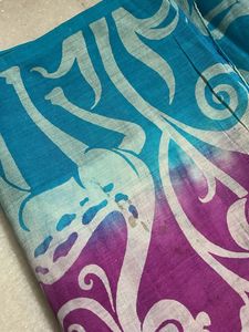 Blue &amp; Light Purple  Silk blend Saree