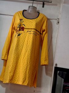 Yellow Night Suit Top