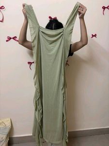 Flowy Ruffle Detail Maxi Dress