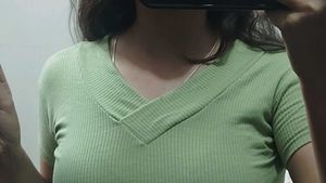 Stylish Light Green V-Neck Top