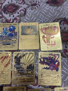 Rare Gold Pokemon Cards Collection