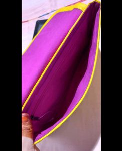 Vibrant Yellow Clutch Bag