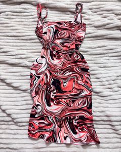 Abstract Swirl Mini Dress