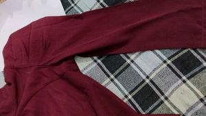 Burgundy Puff Sleeve Top