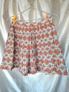 Floral Pleated Mini Skirt