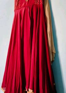 Elegant Red Kurta Set with Dupatta